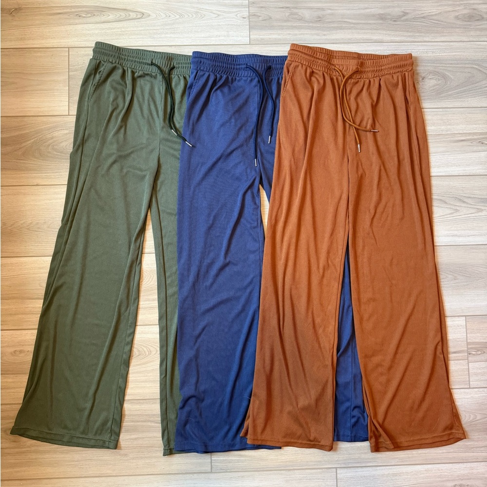 Love Poem 3 Rib Knit Flare Pants